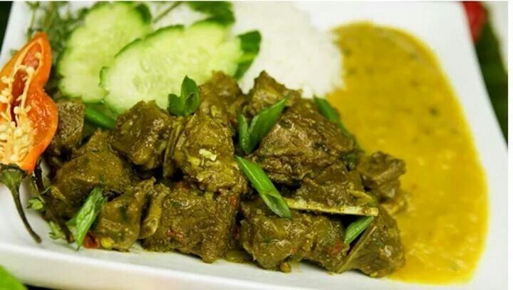 Curried Goat Dhal and Rice